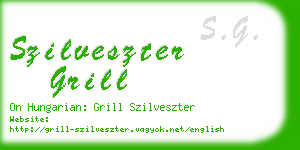 szilveszter grill business card